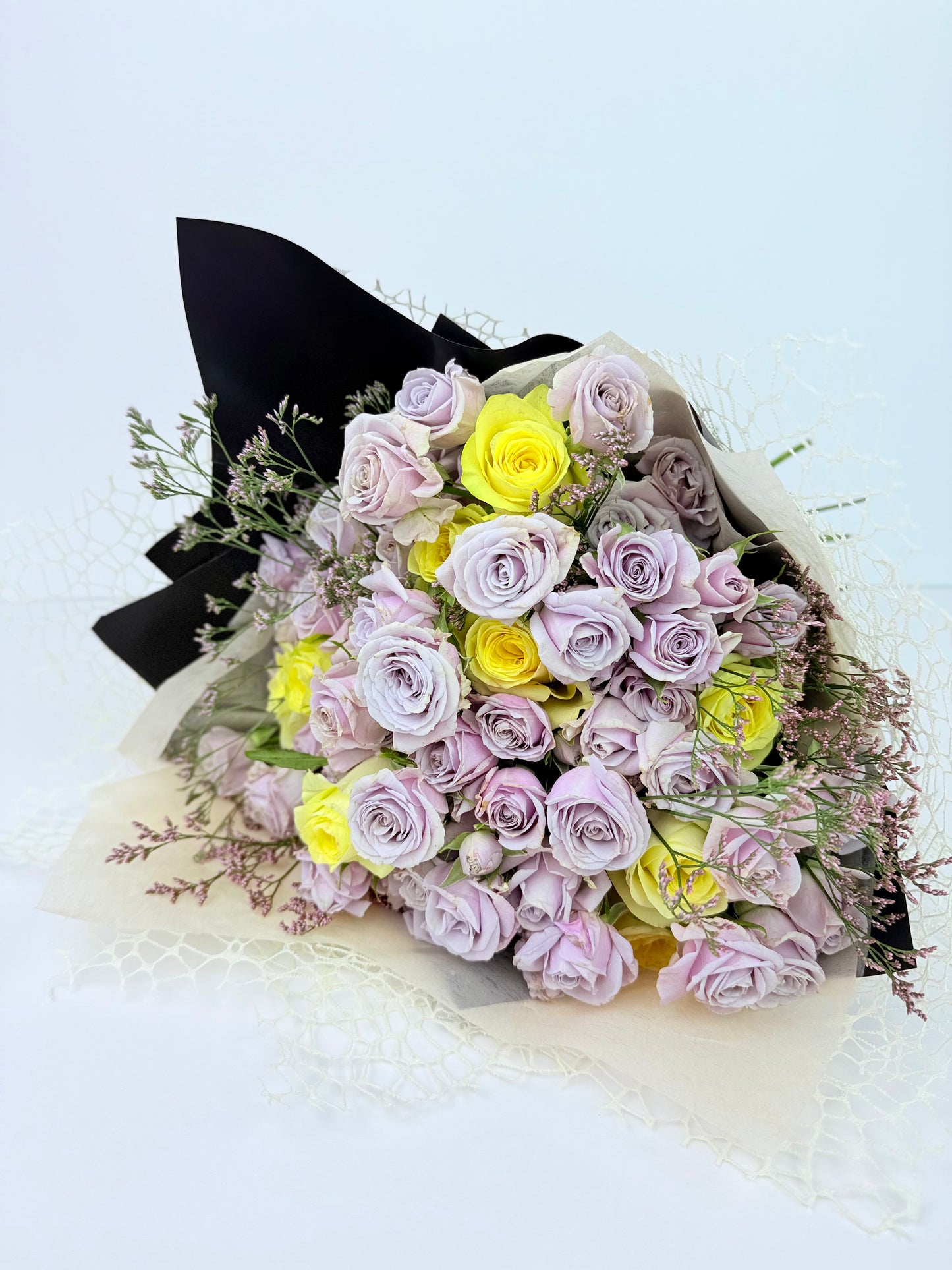 Lilac & Yellow Rose Bouquet