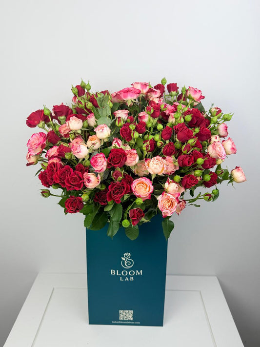19 stems - Baby red and reflex roses bouquet- flowers in Dubai