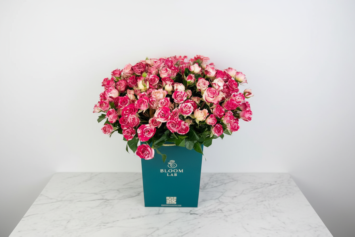 19 stems - Red Firwork baby roses - Flower delivery in Dubai